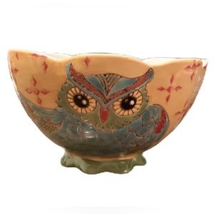 Dutch Wax owl bowl